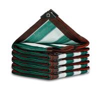 Striped- Protector solar grueso con protección UV del 90 % para automóviles, aislamiento térmico, para exteriores, para patios, balcones, techos, verde oscuro y blanco (4 x 5 m)