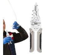 Stripper de alambre plegable, pinzas multifuncionales 18 en 1 | Ergonómico 18 en 1 cortador de alambre - Stripper automático de cable de cable eléctrico con mango sin deslizamiento