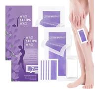 Strisce di cera per il corpo per la depilazione dei capelli, cera corporeo liscio rapido delicato per bikini, gamba ascella, viso, ascelle, kit di strisce per ceretta per il corpo (2 Box)