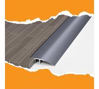 Strisce Di Pavimento 90cm Puertas Profilo Soglia Di Transizione Moldura De Transición De Aluminio Antideslizante Per Parquet E Laminato(Gray,90cm(3ft)*2)