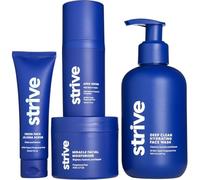 "Strive Apex Skin Care Kit Advanced Anti-Aging, sin perfume, para todo tipo de pieles, combate las ojeras y la piel opaca, péptidos, retinal, vitamina C, niacinamida (limpiador facial,
