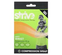 Strive Envoltura de compresión de muñeca izquierda, alivio del dolor en las articulaciones y recuperación muscular para deportes y más, para hombres o mujeres, reutilizable