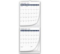 StriveZen, Move-a-Page, calendario de pared con vista de 2 meses 2024-2025, mensual, plegable, vertical, de enero de 2024 a diciembre de 2025, 12 x 28 pulgadas, grande, minimalista, 24 meses