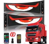 Strixorn 2 luces LED de ojo de diablo para coches, 12 x 60 cm, personalizadas, ojos LED flexibles para ventanas de coche con mando a distancia para coche, camión, texto, graffiti, aplicación