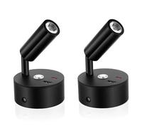 Strixorn Iluminación interior de coche LED, 2 piezas, 12V, lámpara de lectura giratoria 180°, ajuste táctil de la luminosidad, puerto de carga USB para autocaravana, barco, caravana, vehículo