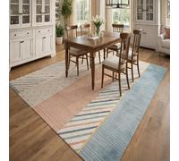 Strloepr Alfombra de área de 47 x 78 pulgadas, moderna, geométrica, rosa, verde, negro, blanco, azul, lavable, para sala de estar, dormitorio, granja, mesa de café, 120 x 200 cm