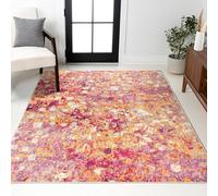 Strloepr Alfombra de decoración de interiores para salón, sala de estar, personalizada, grandes alfombras, abstracto, morado, rojo, naranja, blanco, 200 x 300 cm