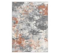 Strloepr - Alfombra de entrada interior para sala de estar, dormitorio, adulto, comedor, cocina, terracota moderna, rojo, negro, gris, blanco, naranja, 60 x 120 cm