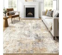 Strloepr Alfombra grande de 1,8 x 2,4 m, abstracta, moderna, para dormitorio, hogar, gris, beige, marrón, multicolor, 185 x 245 cm, lavable para salón, dormitorio, apartamento