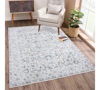Strloepr Alfombra grande de 1,8 x 2,4 m, moderna, tradicional, blanca, azul, gris, beige, verde, lavable, para salón, dormitorio, apartamento, alfombra de 185 x 245 cm