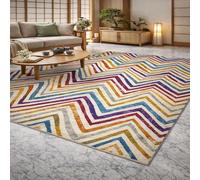 Strloepr - Alfombra para salón, dormitorio, adulto, comedor, decoración para el hogar, interior, moderna geométrica, colorida, 160 x 260 cm