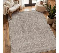 Strloepr Alfombra pequeña de 80 x 120 cm, diseño vintage de granja, marrón, 80 x 120 cm, lavable, para entrada, sala de estar, dormitorio, comedor y cocina