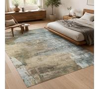 Strloepr Alfombras de área de 59 x 78 pulgadas, 150 x 200 cm, abstracto, vintage, beige, gris, azul, marrón, lavable, para mesas de centro, sala de estar, dormitorio, oficina, escritorio