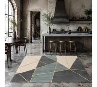 Strloepr Alfombras de área de 59 x 78 pulgadas, 150 x 200 cm, geométrica moderna, amarillo, beige, gris, azul, lavable, para mesas de centro, sala de estar, dormitorio, oficina, escritorio