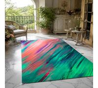 Strloepr Tapis, 120 x 185 cm, Abstracto Rosa Verde Azul Púrpura Rojo, Alfombra Salón Mesa Bass Deco Tocador Dormitorio Adolescente Chica Clean Girl,