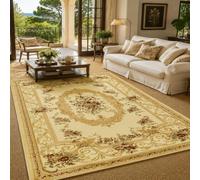 Strloepr Tapis, 120 x 185 cm, diseño floral beige marrón rojo, alfombra salón mesa baja Deco tocador dormitorio adolescente niña Clean Girl,
