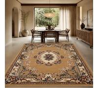 Strloepr Tapis, 120 x 185 cm, diseño floral beige rojo azul marrón blanco, alfombra salón mesa baja Deco tocador dormitorio adolescente niña Clean Girl,