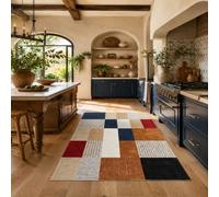 Strloepr Tapis, 120 x 185 cm, Geometría Moderna Azul Marino Rojo Beige Blanco Marrón Negro, Alfombra Salón Mesa Baja Deco Tocador Dormitorio Adolescente Chica Clean Girl,