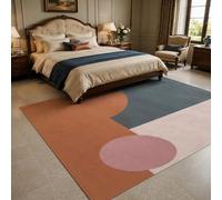 Strloepr Tapis, 120 x 185 cm, geometría moderna topo gris rosa beige, alfombra salón mesa baja Deco tocador dormitorio adolescente niña Clean Girl,
