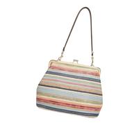 Stroh-Tragetasche für Damen * 1 St,Große Kussverschluss Retro Handtasche,Geflochtene -Strohtasche | Sommer Reise Urlaub Einkaufsbummel Arbeit Fitnessstudio Frühling Abend Universität Wochenmarkt