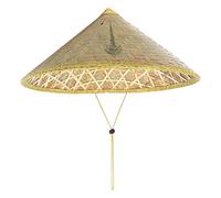 Strohhut | 14.17 Pulgadas Hut Oriental | Sombrero de Paja vietnamita para Actividades al Aire Libre y luz Solar, Transpirable, Ajustable, Ideal para jardinería, Viajes, Playa, Senderismo, Pesca, Leva