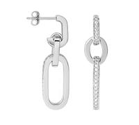 Stroili Oro Pendientes de Mujer Stroili Ovalados Plata 925 con Circonitas 1691548.