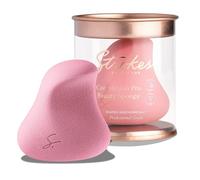 Strokes Beauty Lab Complexion Pro Beauty Blender Esponja, rosa, esponja de maquillaje ergonómica y licuadora de belleza, esponja esencial de maquillaje y mezcla, kit de maquillaje multiusos
