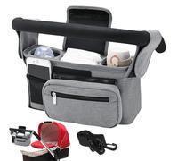 Stroller Bag Organizer, Large Capacity Baby Bag, Stroller Attachment Pouch, Multiple Pocket Bag, Oxford Cloth Material, Perfect for Bottles, Diapers, and Wipes Storage