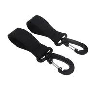 Stroller Carabiner Clip - 360-Degree Rotating Hook for Stroller Bag | Heavy Duty Large Capacity Strollers Hanger | 2-Pack, Secure, Versatile, Hands-Free Convenience for Parents, Shopping