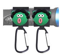 Stroller Carabiner Clip Set, 2-Pack Heavy Duty Strap with Lock, Multipurpose Oxford Cloth Hook for Shopping Cart, Wheelchair, Baby Gear Attachment, Convenient Organizer for On-the-Go Parents