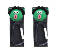 Stroller Clips, Lock Hook, 2 Pieces Heavy Duty Wide Compatibility Easy Installation Portable Strong Straps Strong Hold, Handlebar Clips for Wheelchair Shopping Carts, 4.33 * 1.96Inches, Cyan Blue