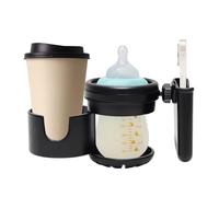 Stroller Cup Holder - ABS and Silicone Material 22cm Size, Pram Bottle Rack, 360-degree Rotation | Non-Slip Design, Phone Mount, Multi-Functional Stand For Bike Pram Wheelchair Shopping Cart Use