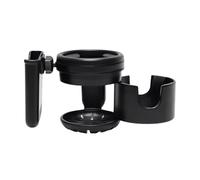 Stroller Cup Holder - Adjustable Stroller Accessory, 360 Degree Rotatable Pram Water Bottle Rack with Phone Holders | Multi-Functional for Shopping Cars Scooters Wheelchairs Bike Car Travel