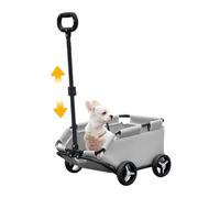 Stroller For Dog, Rolling Cat Carrier, Lightweight Folding Pet Trolley, 4-Wheel Dog Cart, Travel-Friendly, Perfecto para caminar, compras, playing, Easy To Fold, Multi-Function