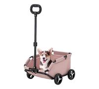 Stroller for Dog, Rolling Cat Carrier, Pet Carriage, Lightweight Pet Stroller, Folding Dog Trolley, Dog Cart for Traveling, Cat Stroller with Wheels, Pet Travel Cart, Four-Wheel Dog Stroller, Compact