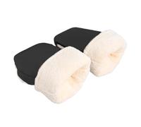 Stroller Gloves - Windproof | Comfortable Thick Warmmuffs Mittens For Parents Cold Weather Pushchair Pram Winter Travel Handlebars Kids Outdoor Hand Muff Thermal Fleece Liner Waterproof Guard, Negro