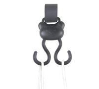 Stroller Hooks, Double Carabiner Clip, Adjustable Fastener, Nonslip Stroller Clips with Cartoon Bear for Baby Bags, Shopping, Travel, Outdoor Baby Needs, 11.22x3.15 Inches