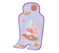 Stroller Liner Cool Seat Cover Summer Breathable Ice Stroller Cooler Mat | Reversible Design with Side A "Cool Beans" & Side B 3D Breathable Mesh, Anti-Pilling , 5-Point Harness Fit (70x33cm) f