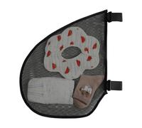 Stroller Mesh Bag - Side Mounted Storage Hanging Mesh Pouch, Universal Non Slip Adjustable Strap | Breathable Nylon Lightweight Net Organizer 180g, Pram Sideboard Diaper Caddy
