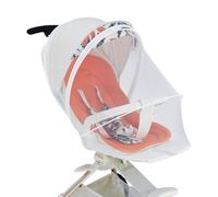 Stroller Mesh, Bassinet Canopy, 2 Way Zippers, Breathable Sun Shade, Barrier Canopy 18.9x18.11x0.39 inches for Playpen, Bed, Outdoor Jogging, White Color