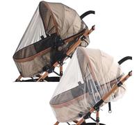 Stroller Net Cover, Car Seat Meshing Canopy, Travel Friendly Sun Protection, Lightweight Portable Design, 380dpi Fine Mesh, Set of 2, Outdoor Camping and Travels Use