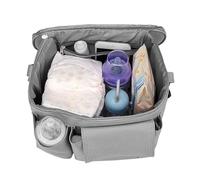 Stroller Organizer Bag, Multifunctional Pushchair Caddy With Cup Holders, Phone Pocket, Wallet Storage, Easy Attachment For Parents, Travel, Shopping, Park Walks, Jogging, 11.81x5.51x7.48 In