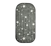 Stroller Seat Liner, Baby Pram Cushion, High Chair Pad, Shock Absorbing Support, Breathable Soft Insert, Travel Shopping Home Use, 75.5cm Gray Beautiful Star