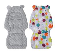 Stroller Seat Liner - Soft Pad Cotton Foldable Baby, Pushchair Cushion | Reversible Baby Carriage Seat Liner | Comfortable Universal Stroller Mat For Pram, Car Back Seats, Infant Toddl