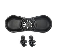 Stroller Snack Tray, Adjustable Attachment, Baby Outing Gear, Spill-Resistant Design, Easy Clip Installation, for Lawn Garden City Driveway Poolside Use, 14.96x5.51x3.94 Inches
