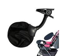 Stroller Umbrella - Universal Sun Shade Canopy | Foldable Round 33cm | Double Silver Coating with UV Intensity Indicator Dot, Secure Mounting Clamp, Portable Protection for Park Walk & Beach