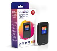 Strong 4G AIRSPOT 220 Router WiFi Portátil con SIM, Pantalla a Color, 4G LTE CAT4 150 Mbps, Hotspot WiFi Portátil para Viajes, Conecta Hasta 10 Dispositivos, Batería 2100mAh, USB-C, Función Power Bank