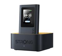 STRONG 5G+ HOPI Router 5G Portátil Sin SIM Física, Base WiFi 6 AX3000 | 5 GB de Datos UE Incluidos, WiFi 6 AX1800 Doble Banda, Hasta 3,4 Gbps, Pantalla Táctil, 4500 mAh, USB C & Power Bank de Viaje