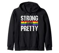 Strong and Pretty Gay Pride Gym Lifting Workout LGBT-Q Ally Sudadera con Capucha