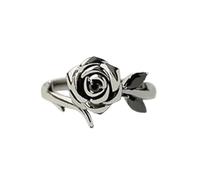 Strong As Fuck Black Rose Self-Love Ring,Burned And Survived Self-Love Rings,Blooming Black Rose Ring, Inspirational Gifts for Women Friends (7)